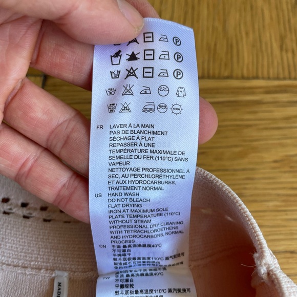 NWOT Sandro light pink knit flare knee-length skirt Sz 1/XS - Picture 5 of 7